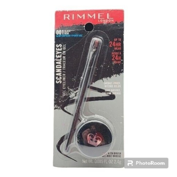 RIMMEL LONDON SCANDALEYES GEL EYELINER 24HR 001 BLACK waterproof .085oz New - Picture 1 of 2